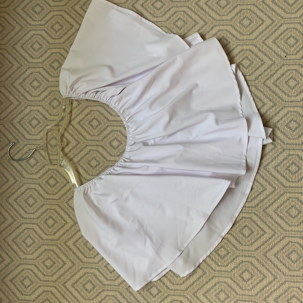 White flowy top